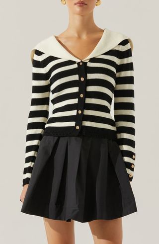 Analissa Stripe Collar Cardigan