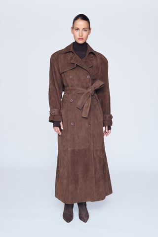 Corrin Suede Trench Coat