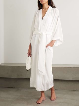 Queenie Silk-Crepe De Chine Robe