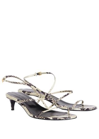 Khaite Kyanite Loop 35 snake-effect leather sandals