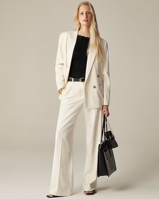 Lower-Rise Essential Wide-Leg Pant in City Twill