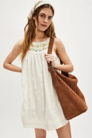 freepeople, Darlin' Daisy Embroidered Mini Dress