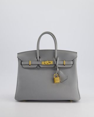 Hermès Birkin Retourne 25cm Bag in Bleu Glacier Togo Leather With Gold Hardware