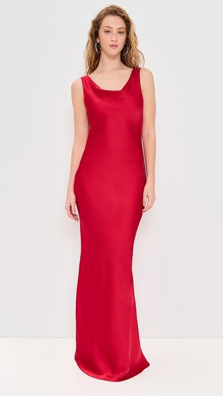 Norma Kamali Deep Drape Neck Gown