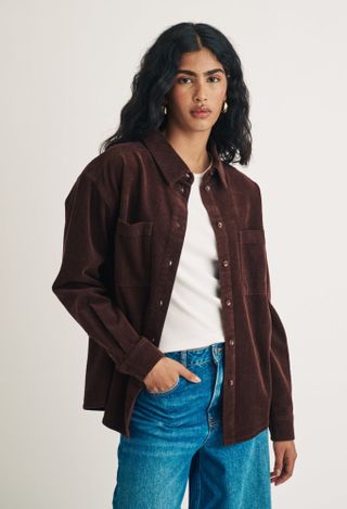 Brown Cord Overshirt