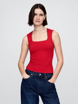 gap, CloseKnit Jersey Square-Neck Top