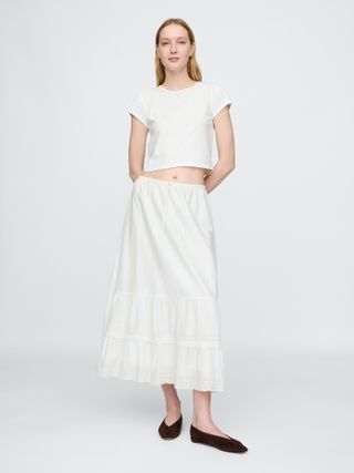 Gap, Easy Tiered Eyelet Maxi Skirt