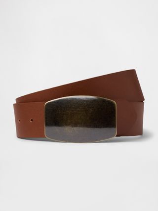 gap, Vegan Leather Flat Buckle Belt