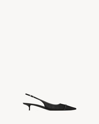 Women's Oxalis Slingback Pumps in Mesh in Black