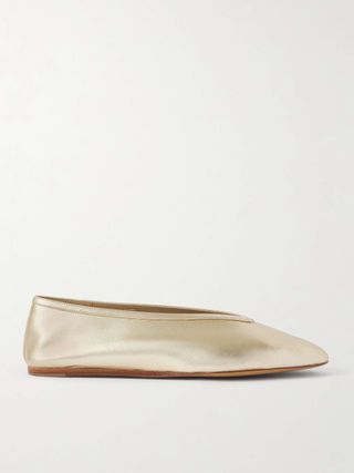 Luna Metallic Leather Ballet Flats