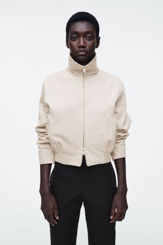 Funnel-Neck Bomber Jacket