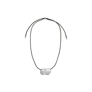 Pebble Necklace Silver/black