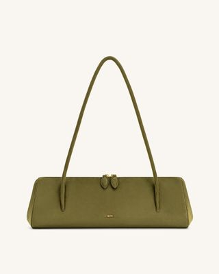 Nova Baguette Style Shoulder Bag - Dark Olive