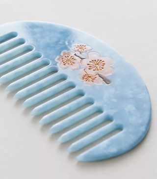 Solar Eclipse Hand-Painted Gua Sha Treatment Hair Comb