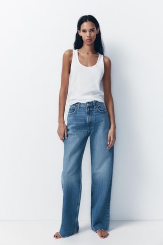 Trf Wide-Leg High-Waist Jeans