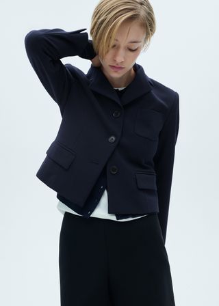 MANGO, Cropped Jacket With Buttons 