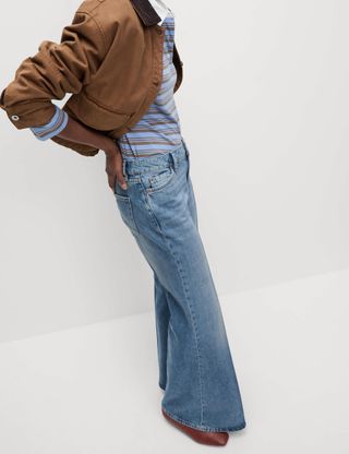 Mid Rise Flared Jeans