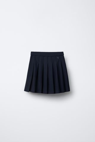 Pleated Skirt With Heart AppliquÉ