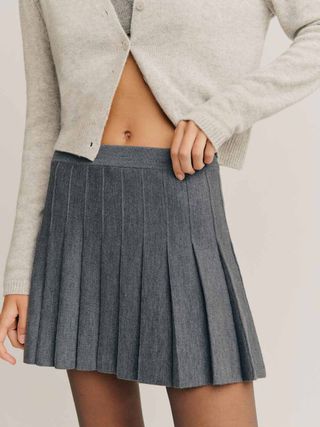 Mina Regenerative Merino Pleated Skirt