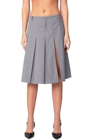 Ethel Low Rise Pleated A-Line Skirt