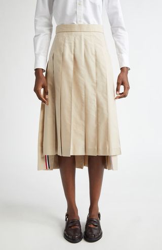 Drop Back Pleated Skirt