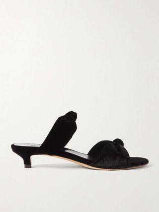 Knot Velvet Mules