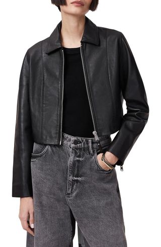 Alma Crop Leather Jacket