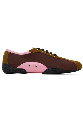 Nicole Saldaña, Burgundy & Tan Simone Sneakers