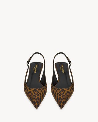 Women's Cherish Slingback Pumps in Leopard Grosgrain in Manto Naturale