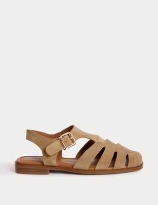 Wide Fit Suede Fisherman Sandals