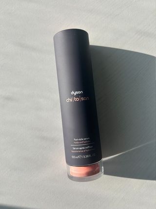 Hair serum on a white table