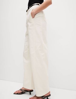 Clean Cotton Rich Carrot Leg Trousers