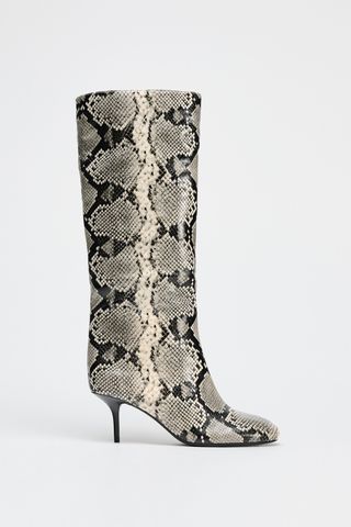 Heeled Animal Print Boots