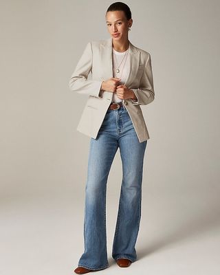 Alexandra Blazer in Stretch Linen Blend