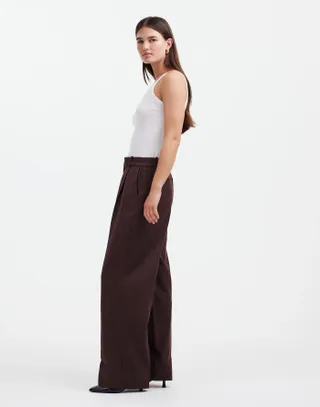 Madewell, Slouchy Straight Pants in Drapey Twill