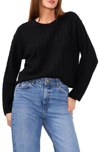 Mixed Stitch Crewneck Sweater