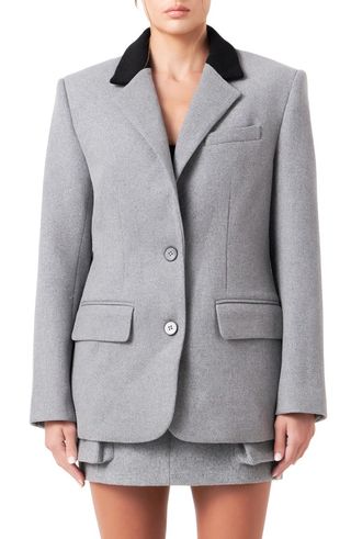 Oversize Wool Blend Blazer