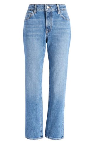 Mid Rise Straight Leg Ankle Jeans