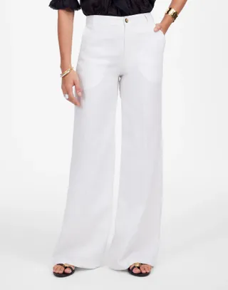 Madewell, The Zoe Relaxed Wide Pant in 100% Linen