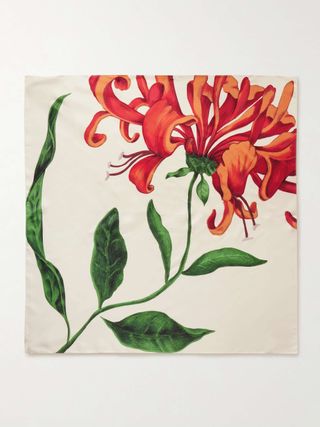 Floral-Print Silk-Twill Scarf