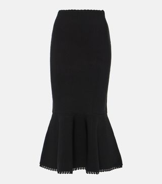 Vb Body Scalloped Midi Skirt