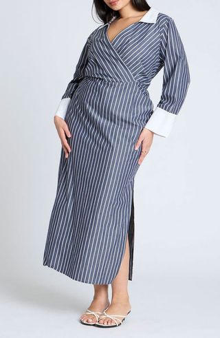 Stripe Midi Shirtdress