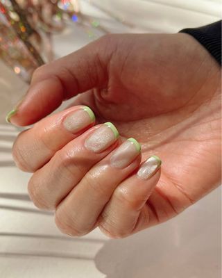 @nailartbyqueenie Spring French nail tips