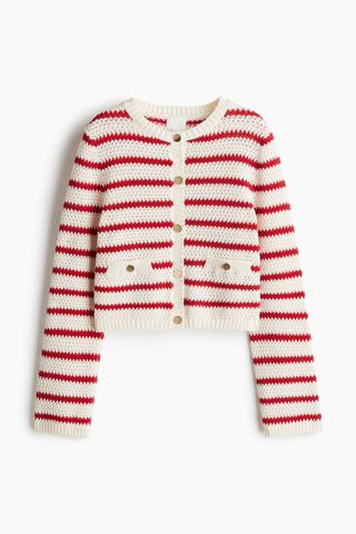 Textured-Knit Cardigan