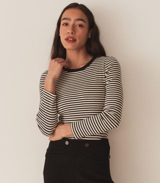 Annie Tee -- Black Venetia Stripe