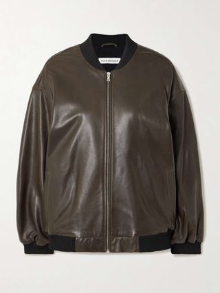 Marly Leather Bomber Jacket