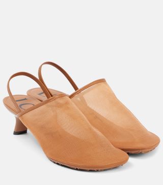 Loewe, Petal Mesh Slingback Mules