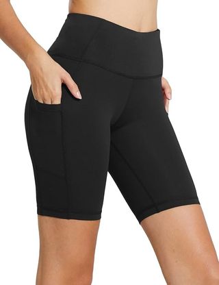 BALEAF, Baleaf Biker Shorts for Women Workout Yoga Gym Spandex Athletic Running Volleyball Tummy Control Compression With Pockets 8