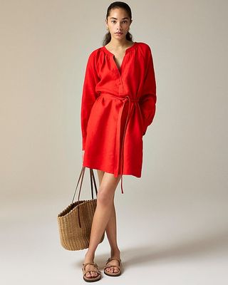 Cabana Mini Dress in Linen