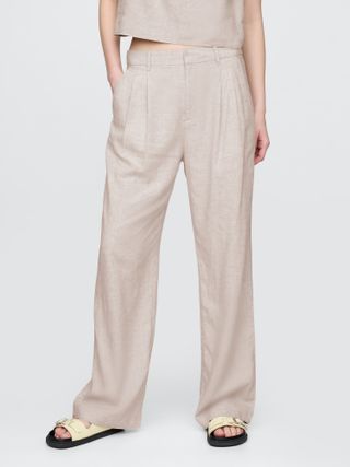 Gap, 365 High Rise Linen-Blend Trousers